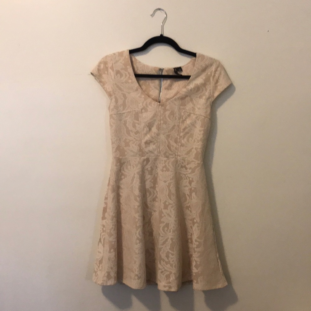 Creme Rose Lace Dress